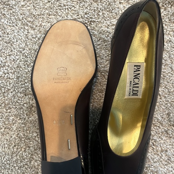 Pancaldi heels purple and black size 8.5 - Picture 4 of 4